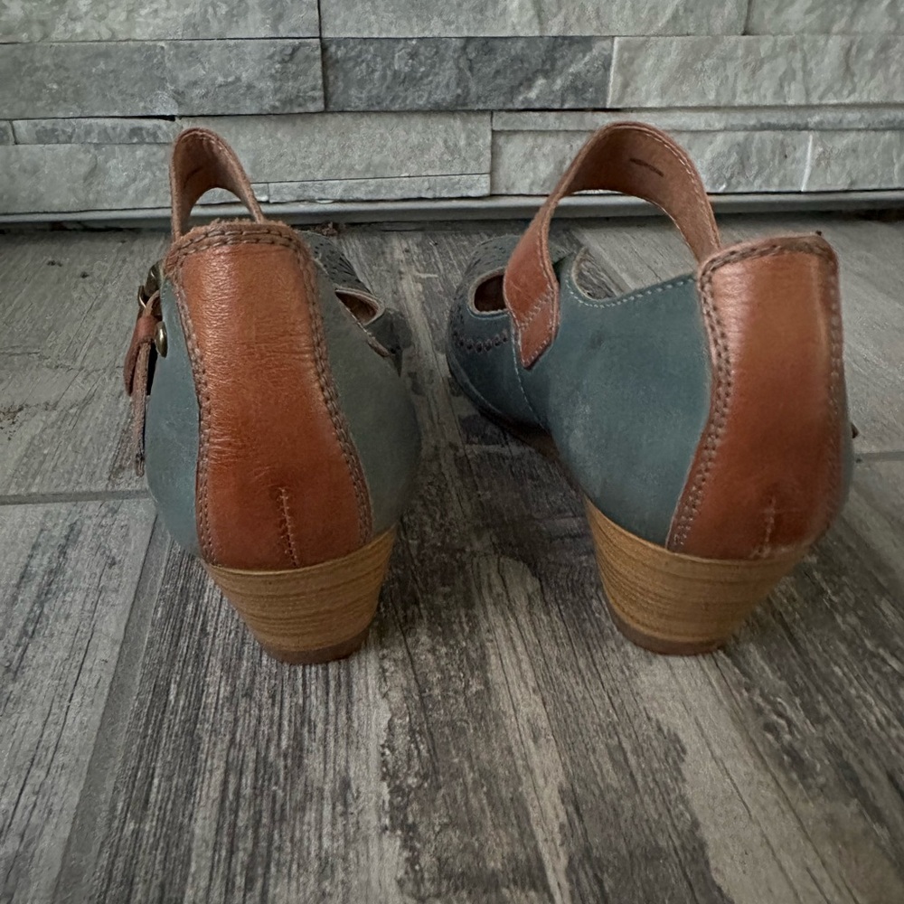 Picolinos Women's Leather Mary Jane  Leather Casual Shoes Blue and Brown Size 40 - Picture 11 of 12